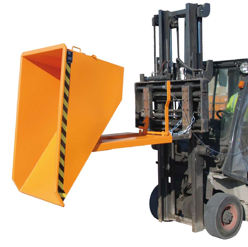 Produktbild Bauer Kippbehälter NK 100 lackiert in der Farbe Gelborange bild 2