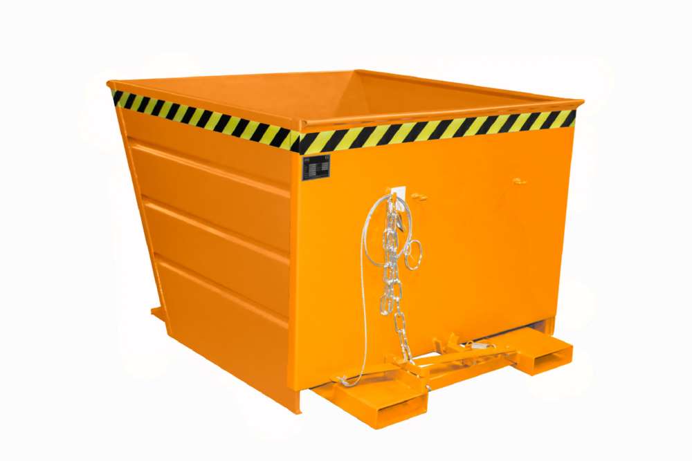 Produktbild Bauer Kippbehälter VG 1100 lackiert in der Farbe Gelborange