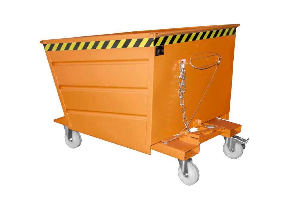 Produktbild Bauer Kippbehälter VD 1000 lackiert in der Farbe Gelborange bild 2