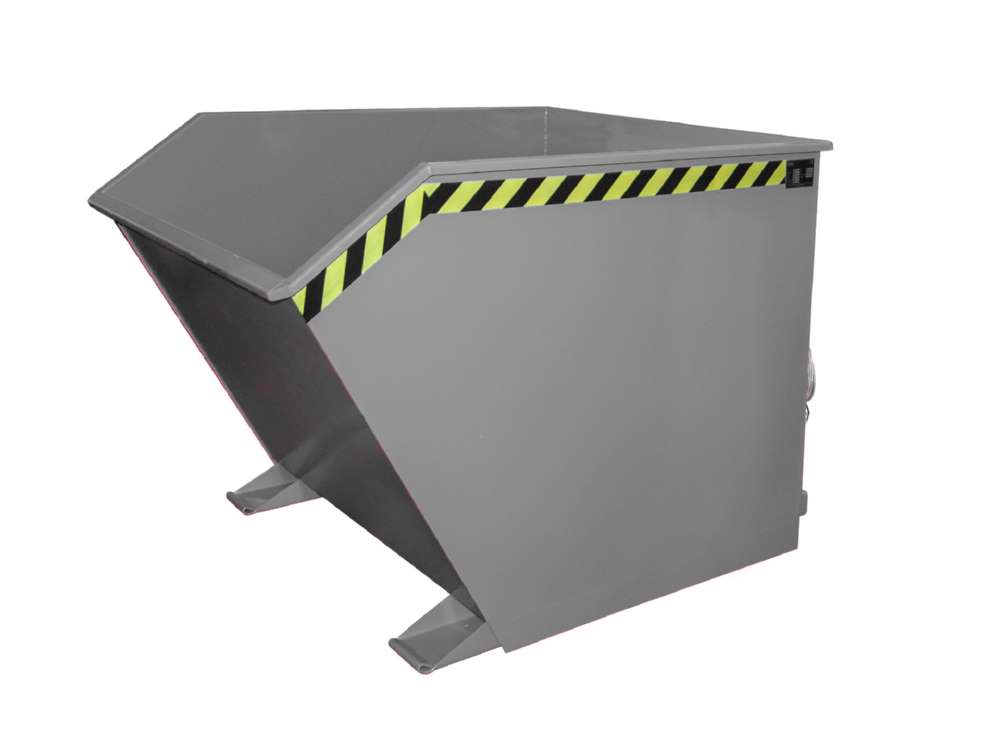 Produktbild Bauer Kippbehälter GU 1500 lackiert in der Farbe Mausgrau