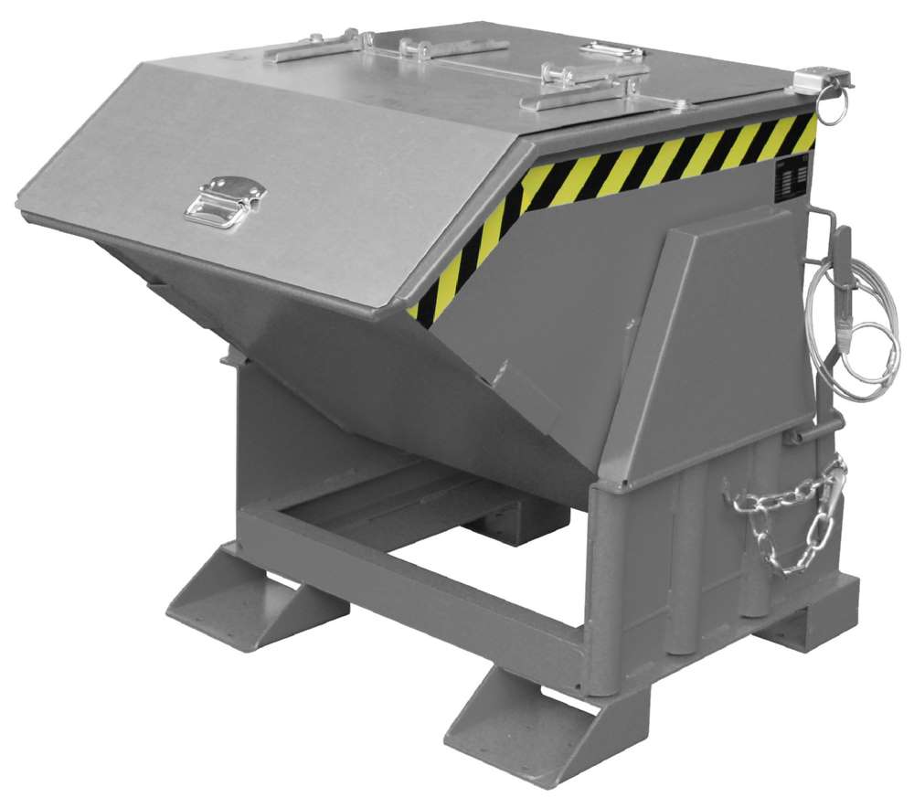 Produktbild Bauer Kippbehälter BK 50 lackiert in der Farbe Mausgrau bild 3