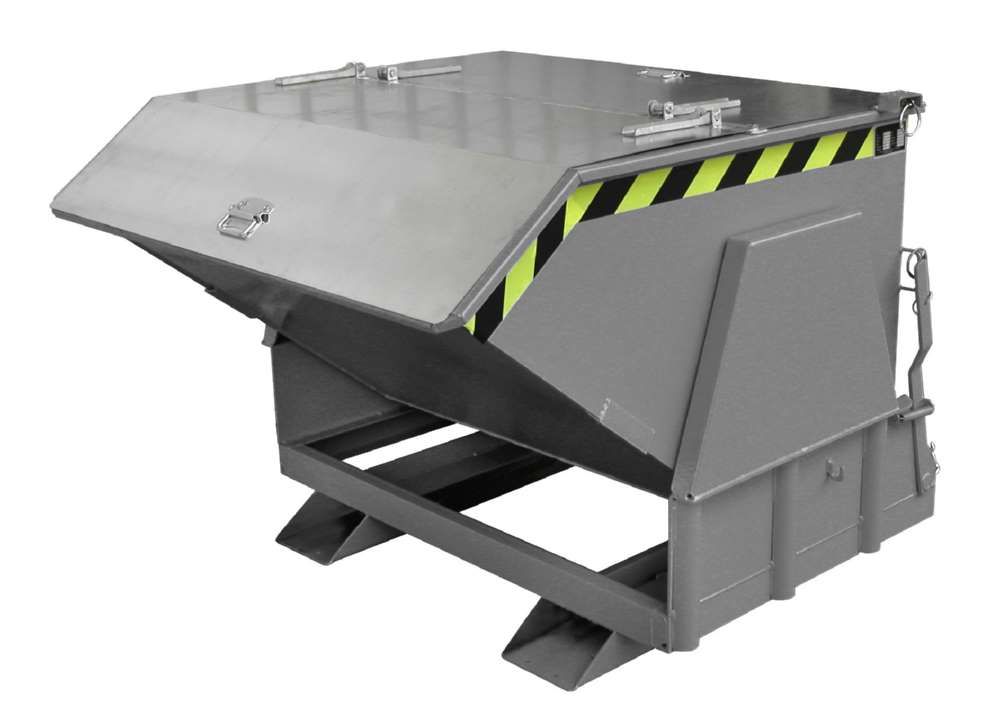 Produktbild Bauer Kippbehälter BK 100 lackiert in der Farbe Mausgrau bild 2