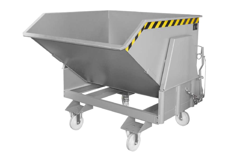 Produktbild Bauer Kippbehälter BK 100 lackiert in der Farbe Mausgrau bild 3