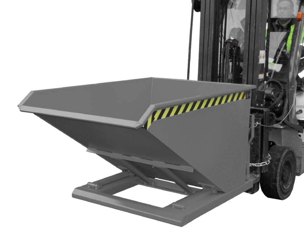 Produktbild Bauer Kippbehälter NK 100 lackiert in der Farbe Mausgrau