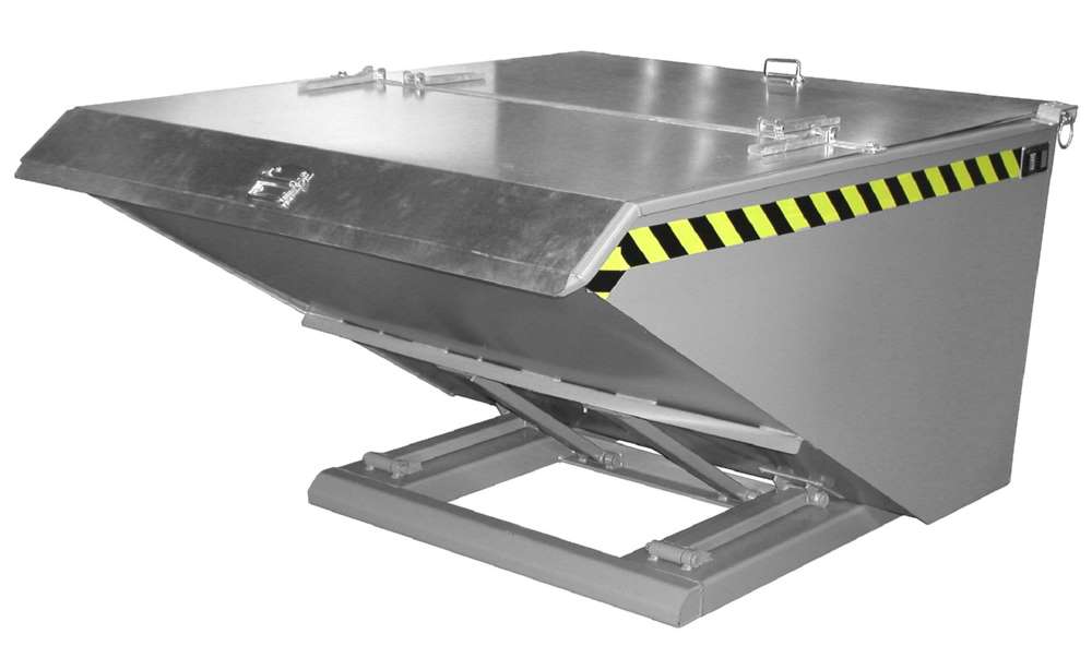 Produktbild Bauer Kippbehälter NK 100 lackiert in der Farbe Mausgrau bild 2