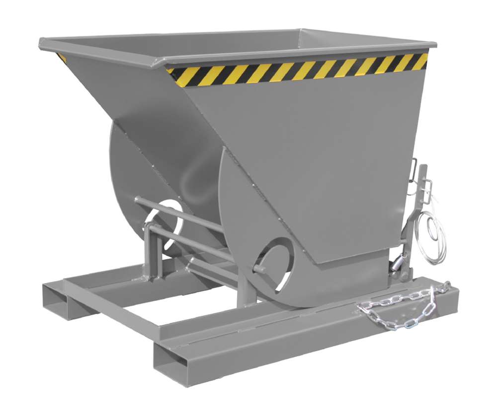 Produktbild Bauer Kippbehälter mit Abrollmechanismus AK 50 lackiert in der Farbe Mausgrau