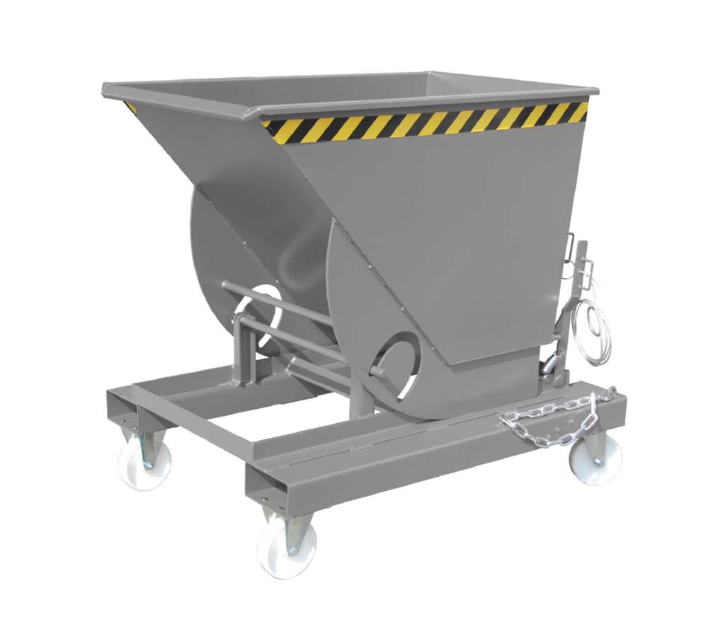 Produktbild Bauer Kippbehälter mit Abrollmechanismus AK 50 lackiert in der Farbe Mausgrau bild 2