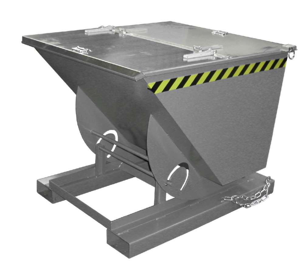 Produktbild Bauer Kippbehälter mit Abrollmechanismus AK 75 lackiert in der Farbe Mausgrau bild 2