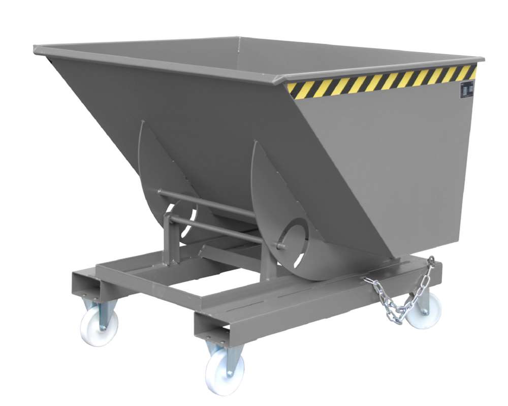 Produktbild Bauer Kippbehälter AK 100 mit Abrollmechanismus lackiert in der Farbe Mausgrau bild 2
