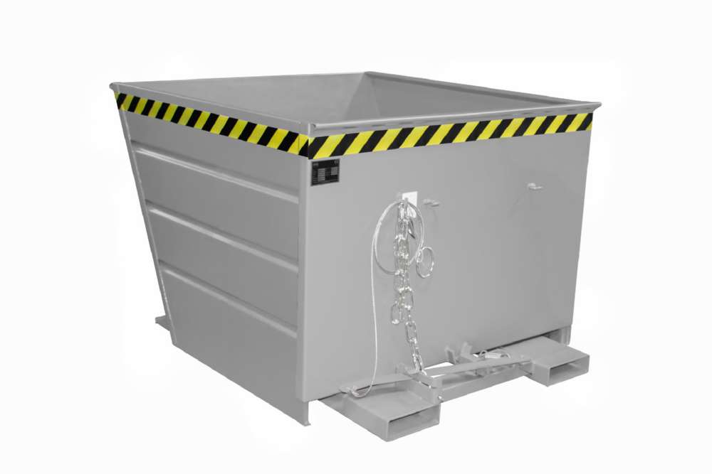 Produktbild Bauer Kippbehälter VG 1100 lackiert in der Farbe Mausgrau