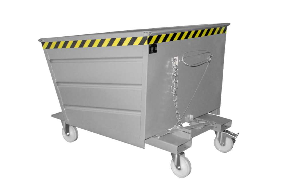 Produktbild Bauer Kippbehälter VD 1000 lackiert in der Farbe Mausgrau bild 2