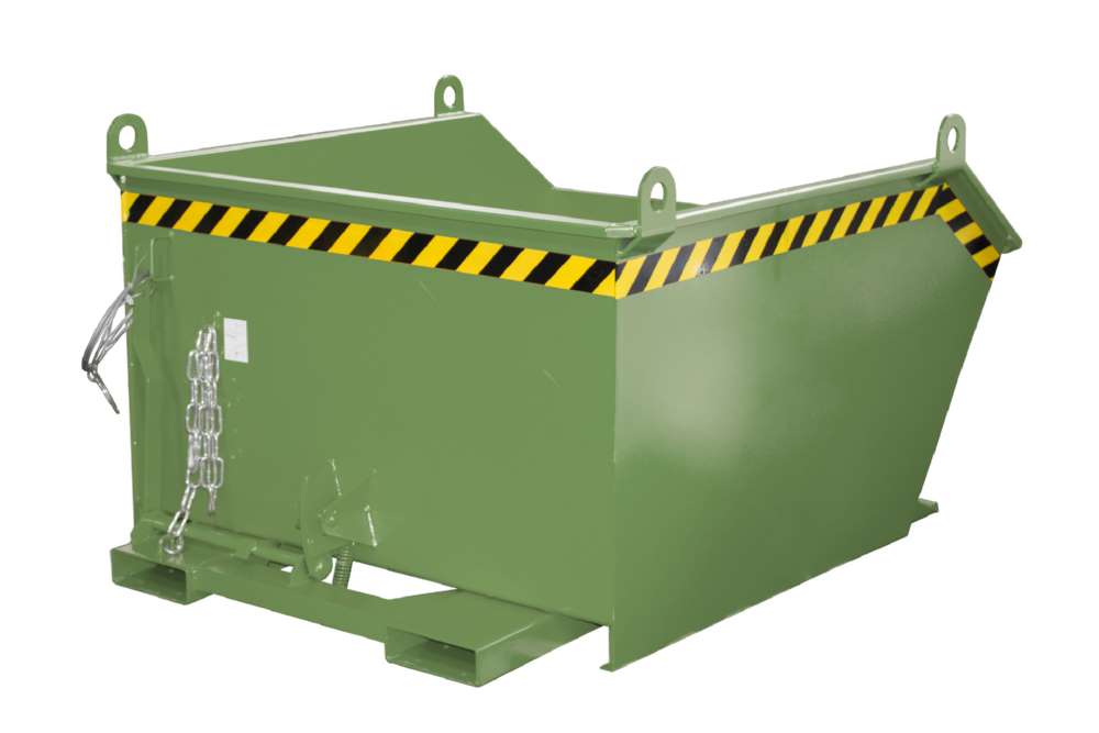 Produktbild Bauer Kippbehälter GU 1000 lackiert in der Farbe Resedagrün bild 2