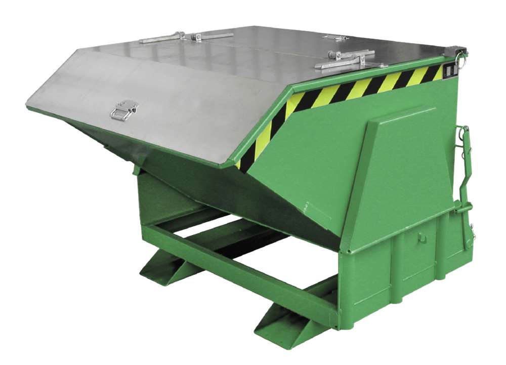 Produktbild Bauer Kippbehälter BK 100 lackiert in der Farbe Resedagrün bild 2