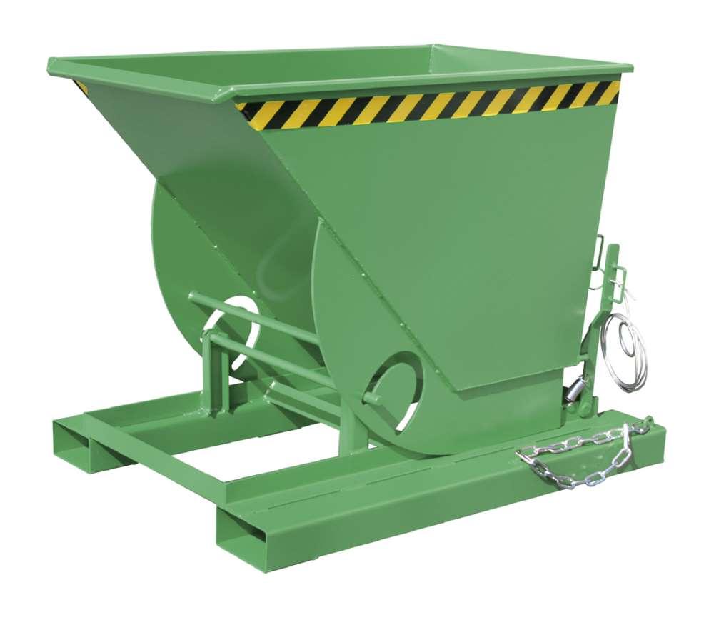 Produktbild Bauer Kippbehälter mit Abrollmechanismus AK 50 lackiert in der Farbe Resedagrün