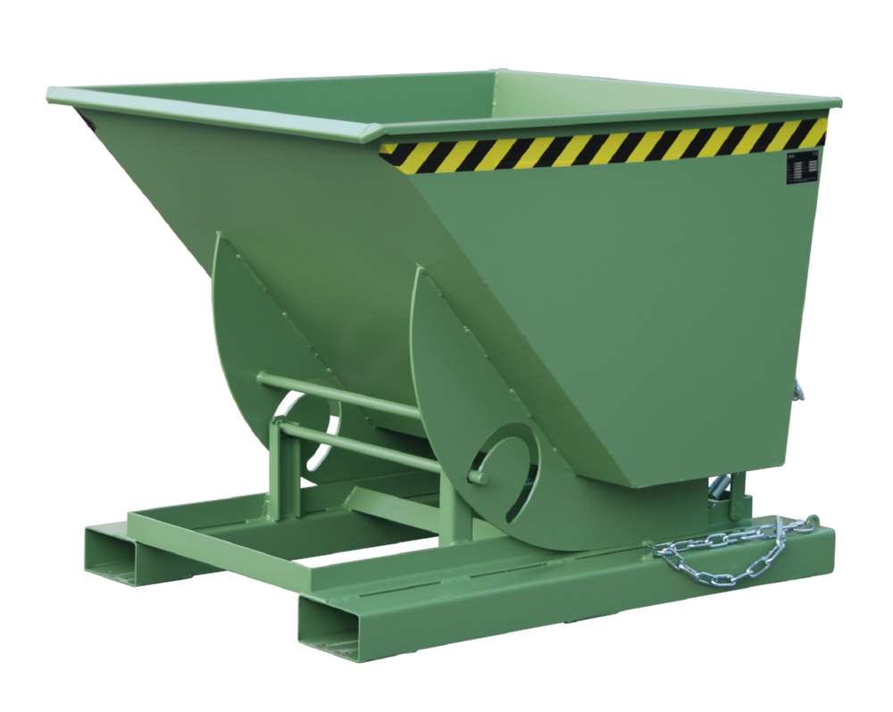 Produktbild Bauer Kippbehälter mit Abrollmechanismus AK 75 lackiert in der Farbe Resedagrün