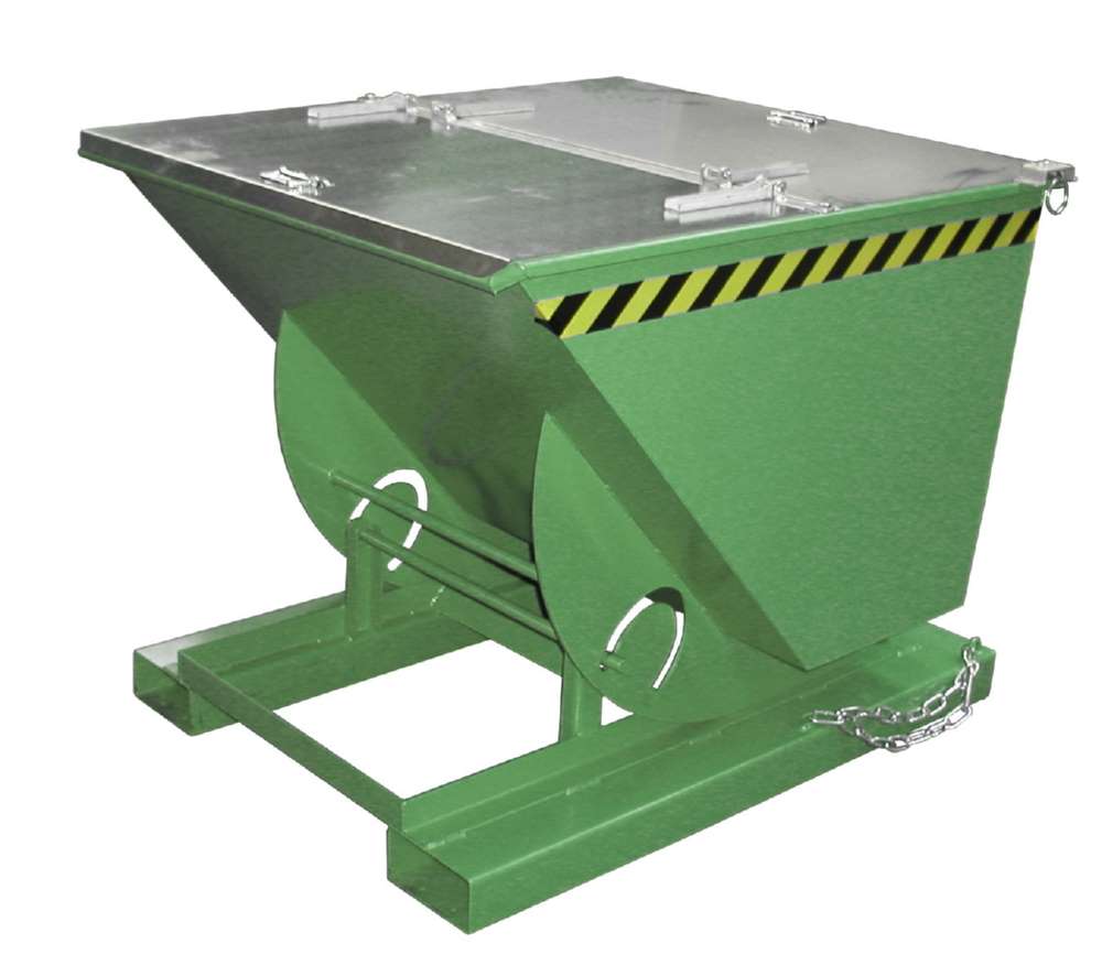 Produktbild Bauer Kippbehälter mit Abrollmechanismus AK 75 lackiert in der Farbe Resedagrün bild 2