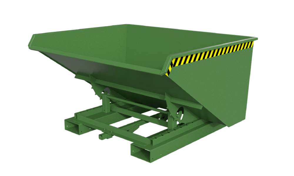 Produktbild Bauer Kippbehälter 4A 900 lackiert in der Farbe Resedagrün