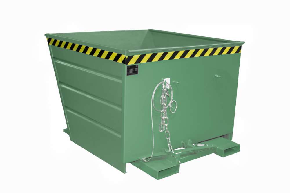 Produktbild Bauer Kippbehälter VG 1100 lackiert in der Farbe Resedagrün