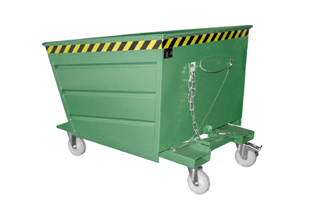 Produktbild Bauer Kippbehälter VD 1000 lackiert in der Farbe Resedagrün bild 2