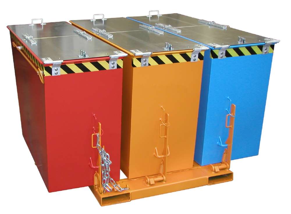 Produktbild Bauer Kippbehälter TRIO lackiert in gelborange 1675 x 1665 mm