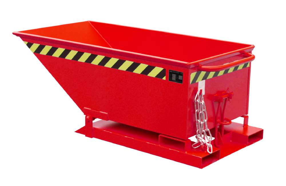 Produktbild Bauer Kippmulde KN 250 mit niedriger Schüttkante lackiert feuerrot