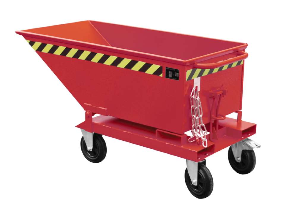 Produktbild Bauer Kippmulde KN 250 mit niedriger Schüttkante lackiert feuerrot bild 3