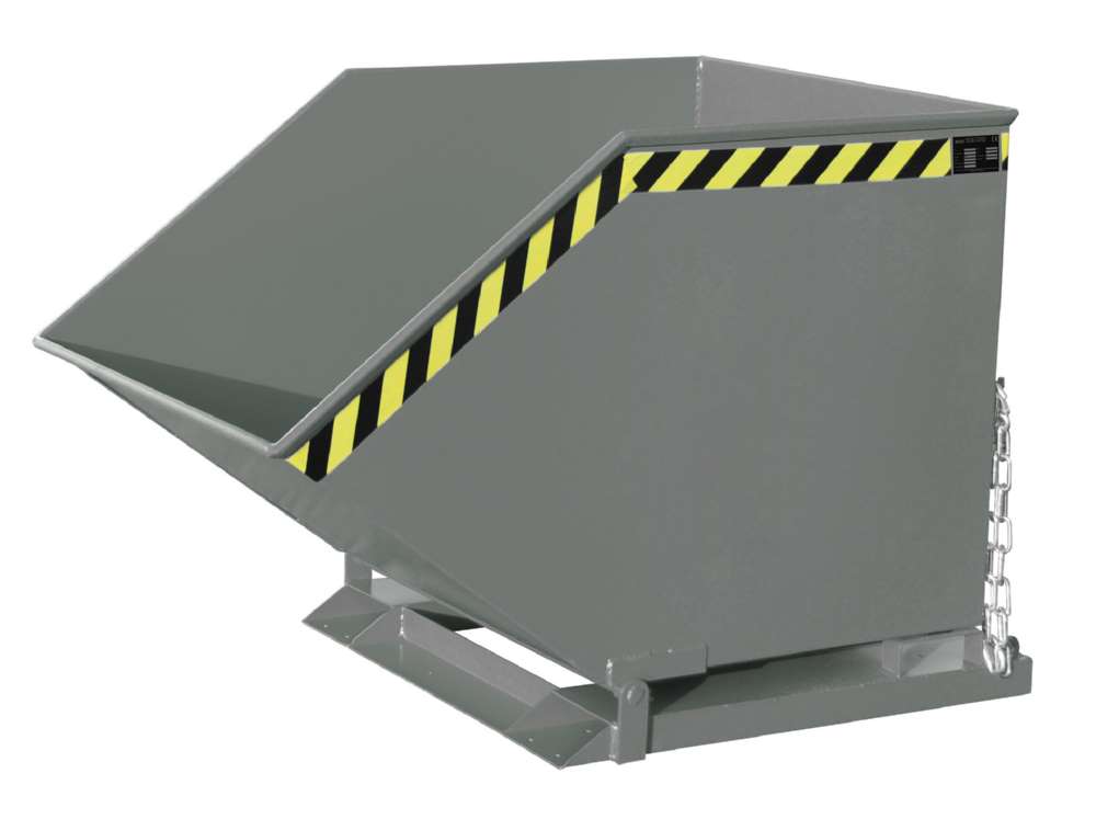 Produktbild Bauer Kippmulde KK 800 mit niedriger Schüttkante lackiert mausgrau