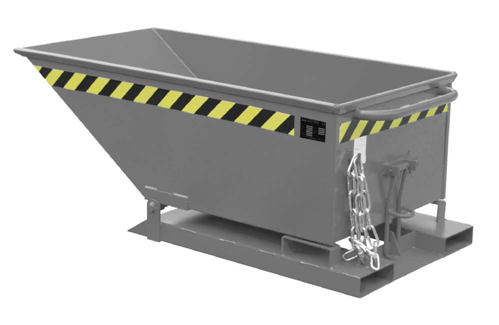 Produktbild Bauer Kippmulde KN 250 mit niedriger Schüttkante lackiert mausgrau