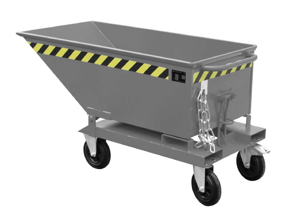 Produktbild Bauer Kippmulde KN 250 mit niedriger Schüttkante lackiert mausgrau bild 2