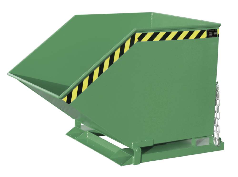 Produktbild Bauer Kippmulde KK 800 mit niedriger Schüttkante lackiert resedagrün