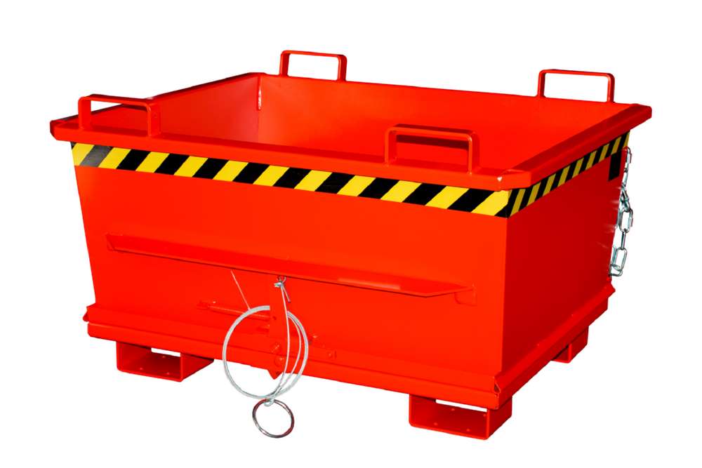 Produktbild Bauer Klappbodenbehälter BKB 500 lackiert in der Farbe Feuerrot