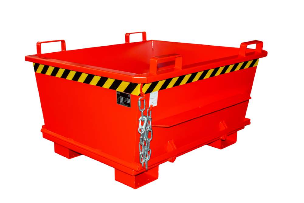 Produktbild Bauer Klappbodenbehälter BKB 500 lackiert in der Farbe Feuerrot bild 2