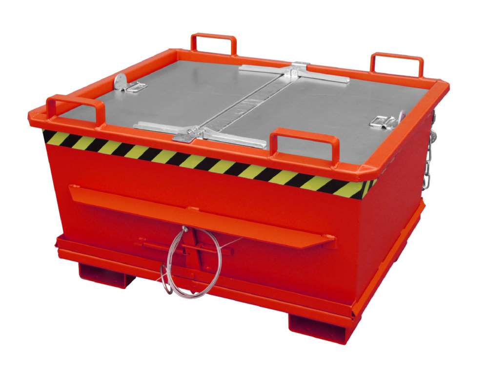 Produktbild Bauer Klappbodenbehälter BKB 500 lackiert in der Farbe Feuerrot bild 3