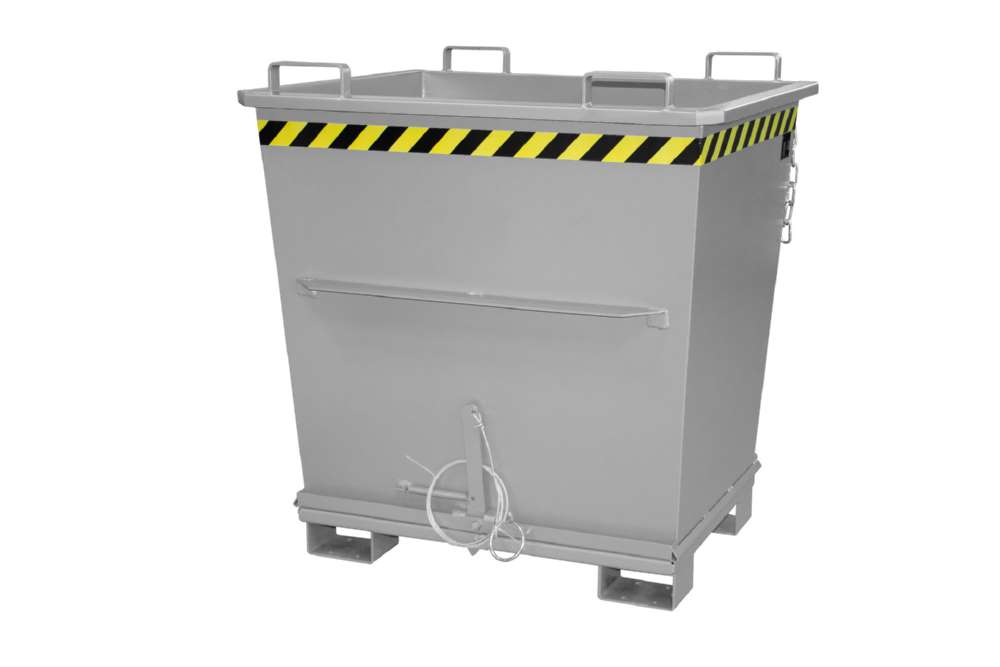 Produktbild Bauer Klappbodenbehälter BKB 1000 lackiert mausgrau 1200 x 1040 x 1270 mm bild 2