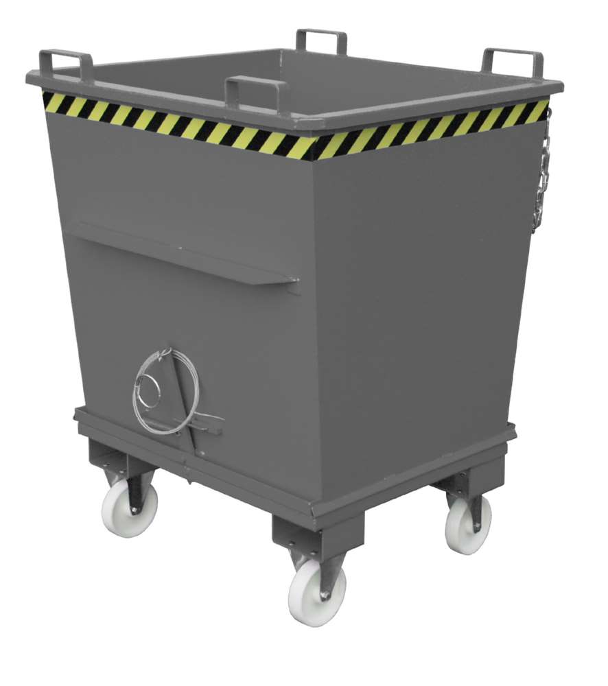 Produktbild Bauer Klappbodenbehälter BKB 1000 lackiert mausgrau 1200 x 1040 x 1270 mm