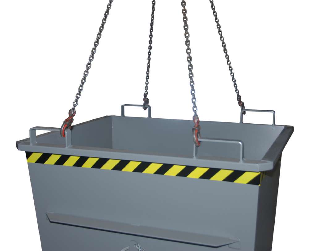 Produktbild Bauer Klappbodenbehälter BKB 1000 lackiert mausgrau 1200 x 1040 x 1270 mm bild 3