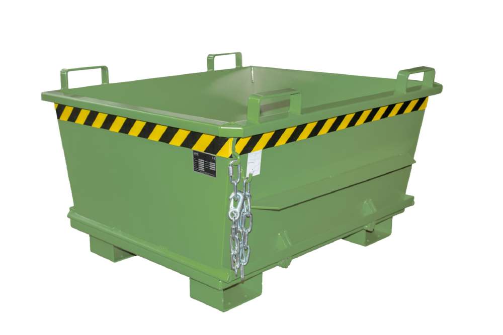 Produktbild Bauer Klappbodenbehälter BKB 500 lackiert in der Farbe Resedagrün bild 2