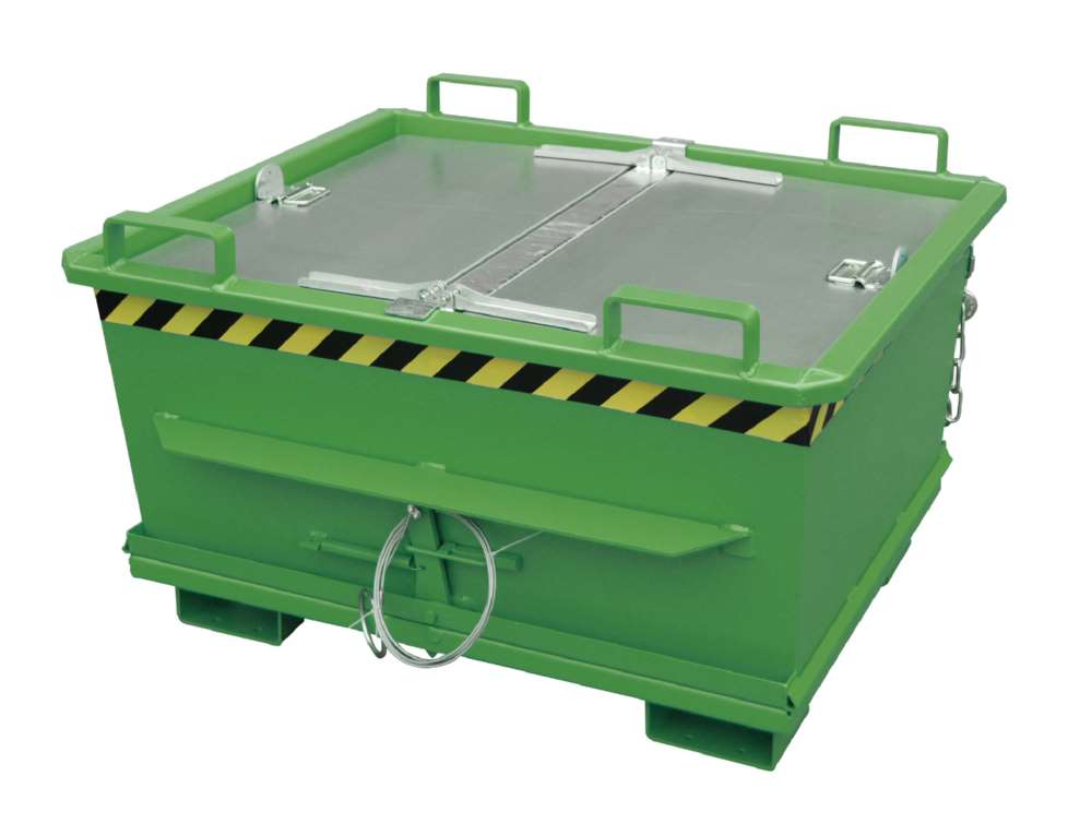 Produktbild Bauer Klappbodenbehälter BKB 500 lackiert in der Farbe Resedagrün bild 3