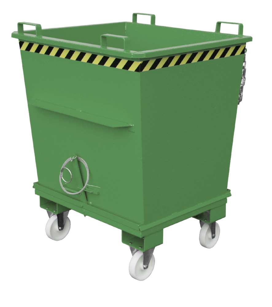 Produktbild Bauer Klappbodenbehälter BKB 1000 lackiert resedagrün 1200 x 1040 x 1270 mm bild 1