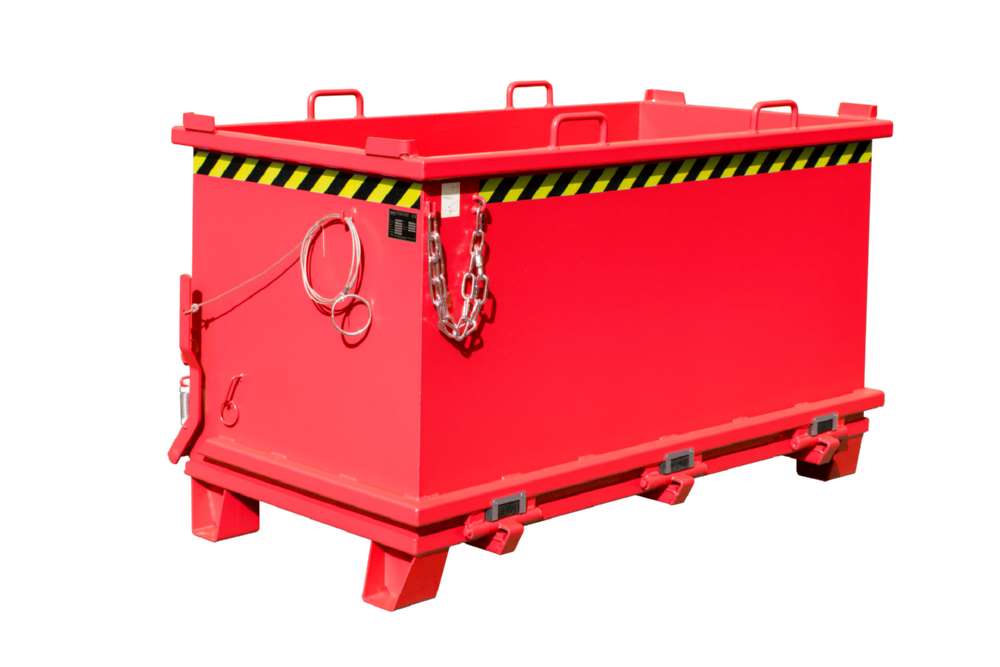 Produktbild Bauer Klappbodenbehälter SB 1500 lackiert in der Farbe Feuerrot bild 2
