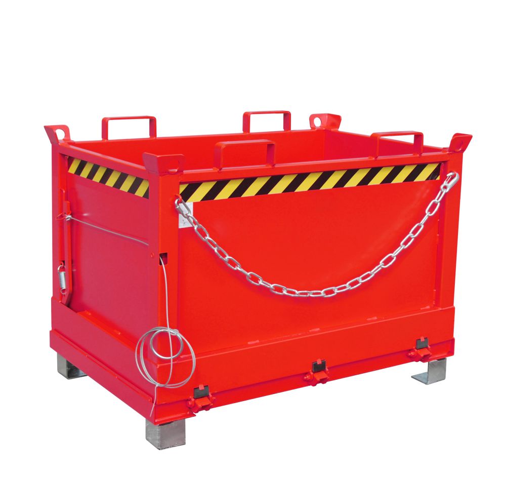 Produktbild Bauer Klappbodenbehälter lackiert in der Farbe Feuerrot FB 500