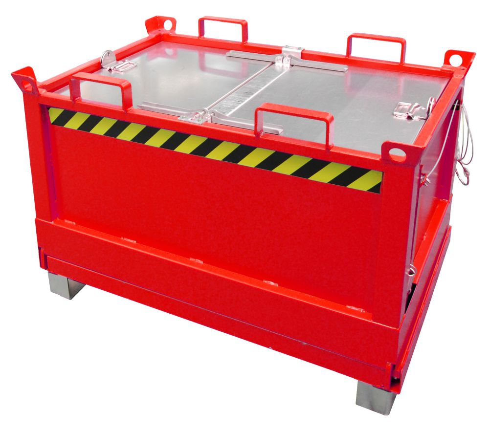 Produktbild Bauer Klappbodenbehälter lackiert in der Farbe Feuerrot FB 500 bild 2