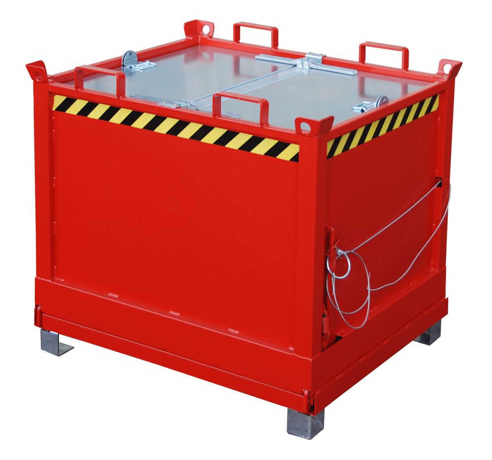 Produktbild Bauer Klappbodenbehälter lackiert in der Farbe Feuerrot FB 750 bild 2