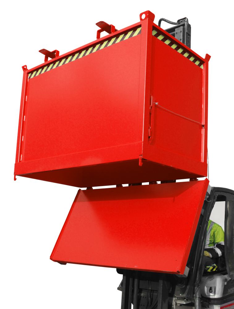 Produktbild Bauer Klappbodenbehälter lackiert in der Farbe Feuerrot FB 2000 bild 2