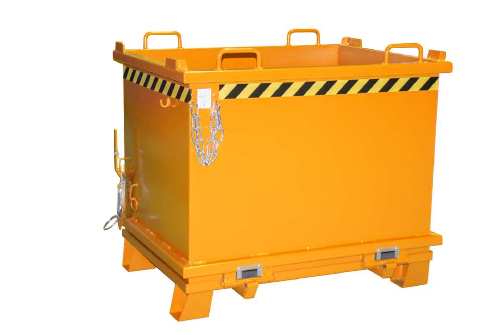 Produktbild Bauer Klappbodenbehälter SB 1000 lackiert in der Farbe Gelborange bild 2