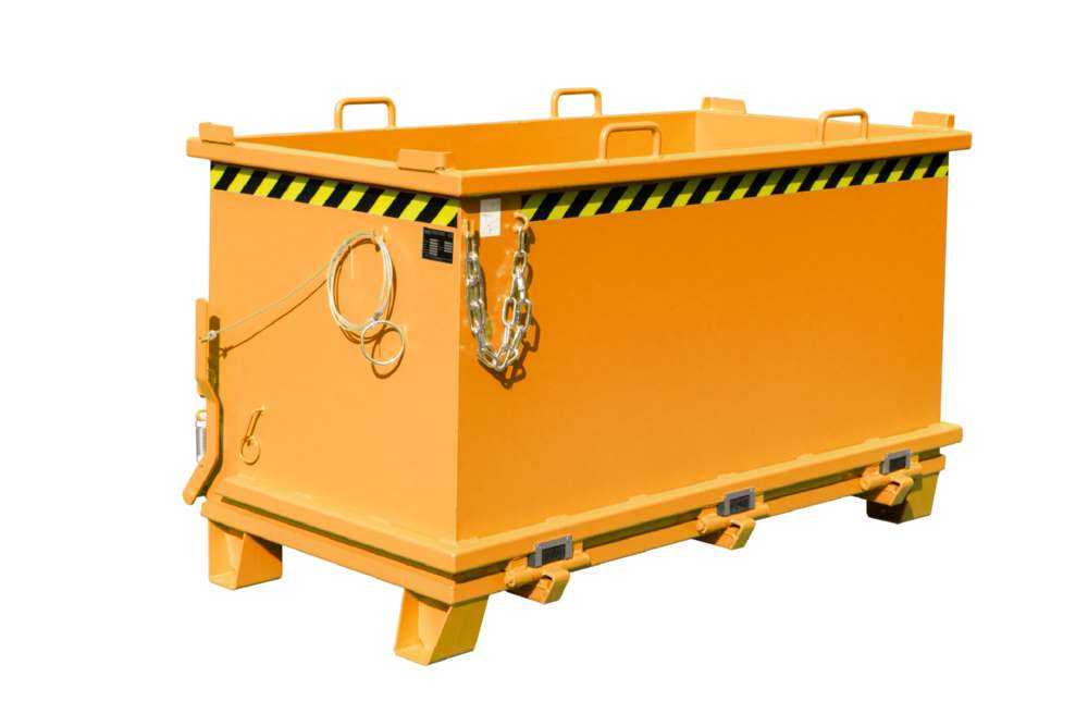 Produktbild Bauer Klappbodenbehälter SB 1500 lackiert in der Farbe Gelborange