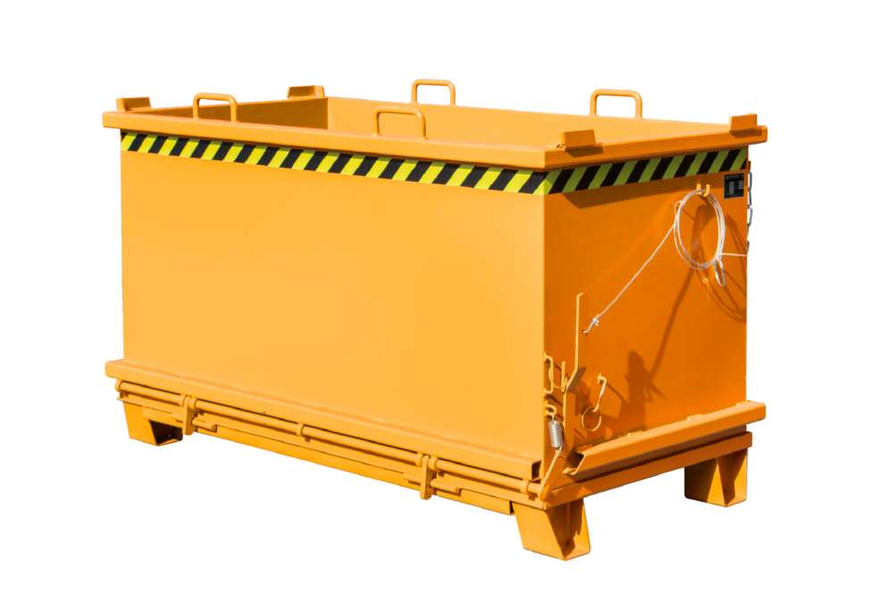 Produktbild Bauer Klappbodenbehälter SB 1500 lackiert in der Farbe Gelborange bild 2