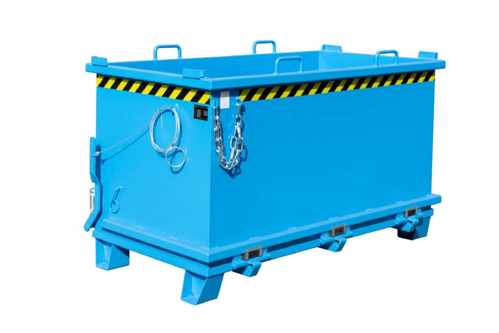 Produktbild Bauer Klappbodenbehälter SB 1500 lackiert in der Farbe Lichtblau