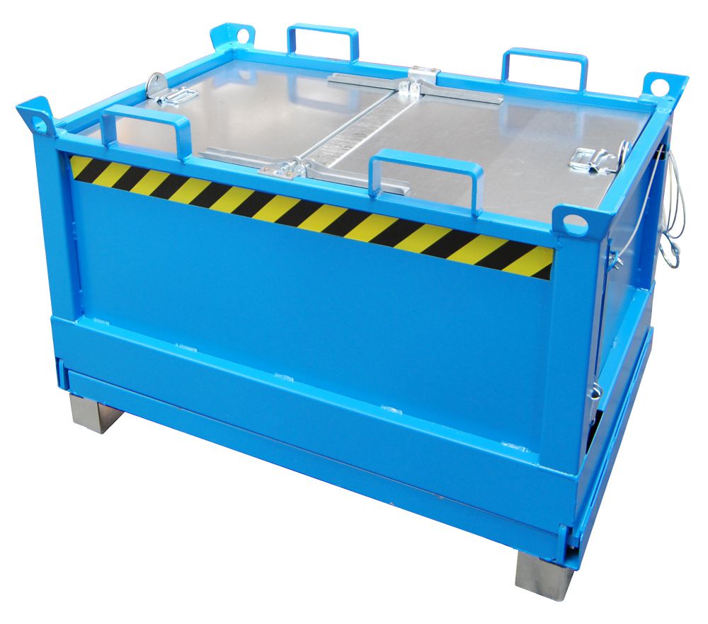 Produktbild Bauer Klappbodenbehälter lackiert in der Farbe Lichtblau FB 500 bild 2
