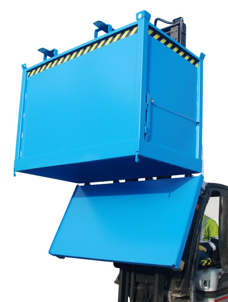 Produktbild Bauer Klappbodenbehälter lackiert in der Farbe Lichtblau FB 2000 bild 2